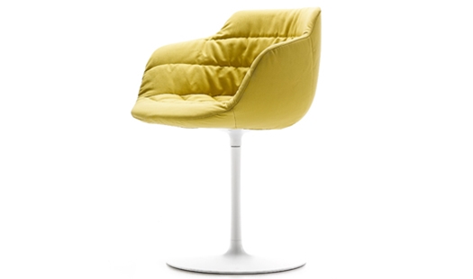 MDF Italia – Flow Armchair Central Leg Padded by Jean-Marie Massaud