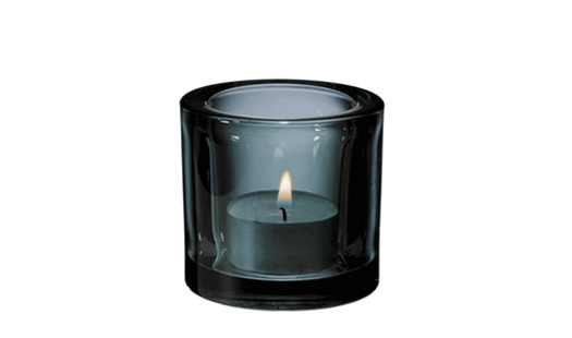 Iittala – Kivi Tealight Candleholder 60mm Grey by Heikki Orvola