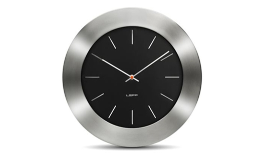 LEFF - Bold55 Clock Black by Wiebe Teertstra