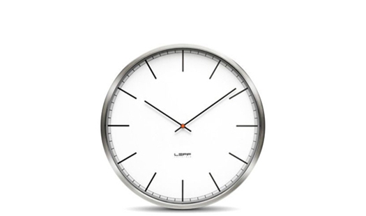 LEFF - One45 Clock White Index by Wiebe Teertstra