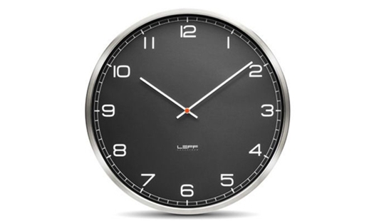 LEFF - One55 Clock Black Arabics by Wiebe Teertstra