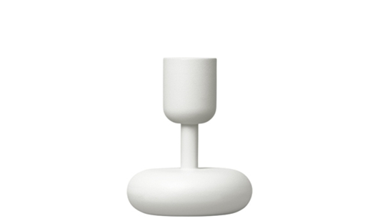 Iittala - Nappula Candleholder 107mm White by Matti Klenell