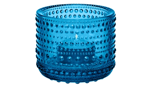 Iittala - Kastehelmi Tealight Candleholder 64mm Turquoise  by Oiva Toikka