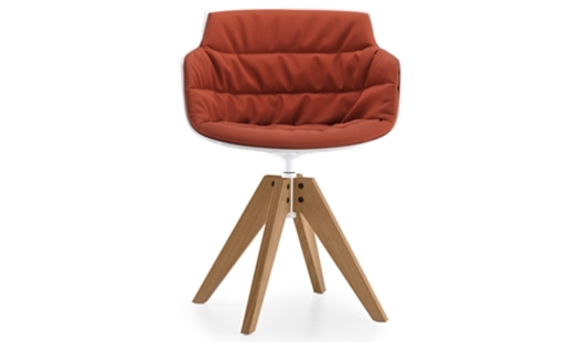 MDF Italia – Flow Slim VN 4-leg Oak Base Padded by J. M. Massaud