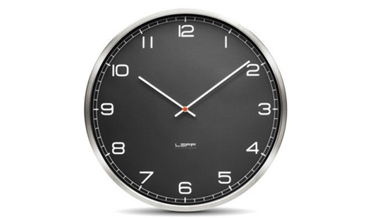 LEFF - One55 Clock Black Arabics by Wiebe Teertstra