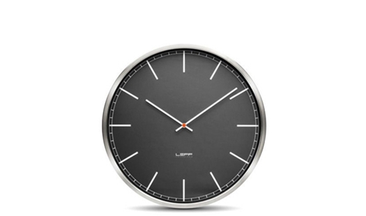 LEFF - One45 Clock Black Index by Wiebe Teertstra