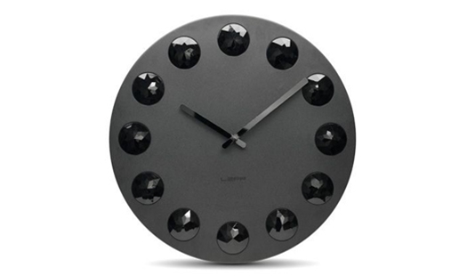 LEFF - Facet Clock Black by Wiebe Teertstra