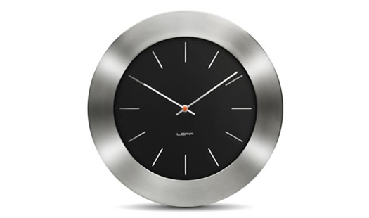 LEFF - Bold55 Clock Black by Wiebe Teertstra