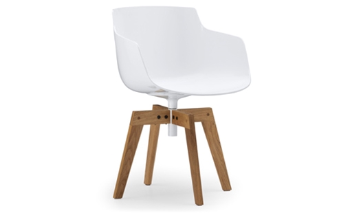 MDF Italia – Flow Slim 4-legged Oak Base by Jean-Marie Massaud