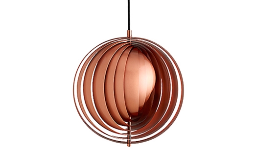 Click here to view larger image Verpan – Moon Pendant Copper by Verner Panton