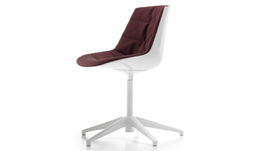 MDF Italia – Flow Chair Fixed 5 Point-Star Base Padded by Jean-Marie Massaud