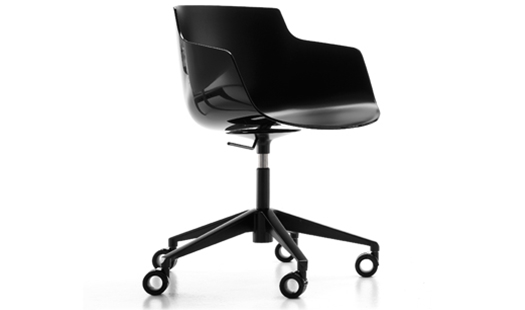 MDF Italia – Flow Slim Height-Adjustable 5 Point-Star Base on Castors by J. M. Massaud