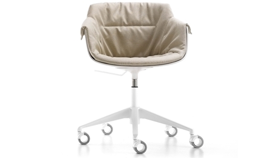MDF Italia – Flow Slim Height-Adjustable 5 Point-Star Base on Castors XL Padded by Jean-Marie Massaud