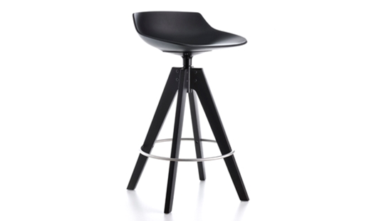 MDF Italia – Flow Stool VN 4-legged Oak Base Medium-H 65 by Jean-Marie Massaud