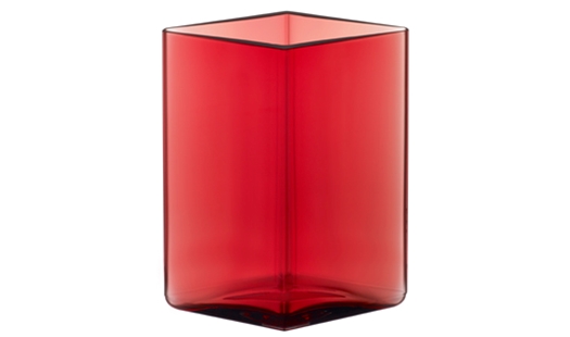 Ruutu Vase 115 x 140mm Cranberry