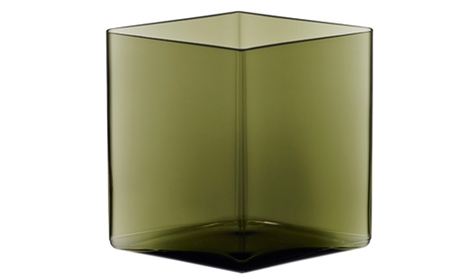 Ruutu Vase 205 x 180mm Moss Green