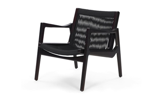 Euvira Lounge Chair Black/ Brown