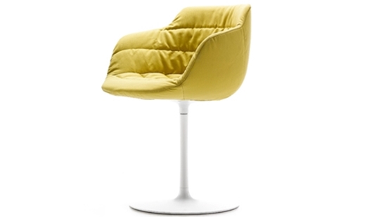 MDF Italia – Flow Armchair Central Leg Padded by Jean-Marie Massaud