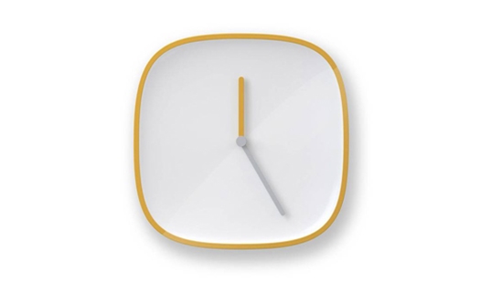 Plate Clock Yellow