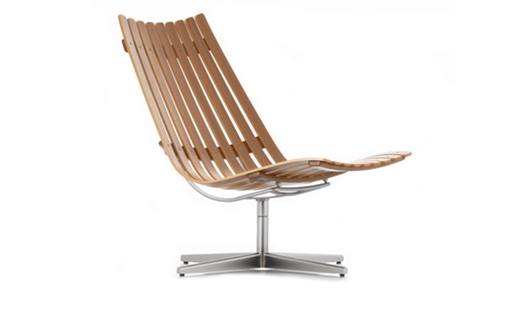 Fjordfiesta - Scandia Nett Swivel Lounge Chair by Hans Brattrud