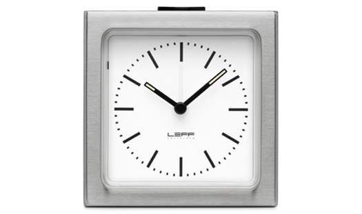 Click here to view larger image LEFF - Block Alarm Clock White Index by Erwin Termaat