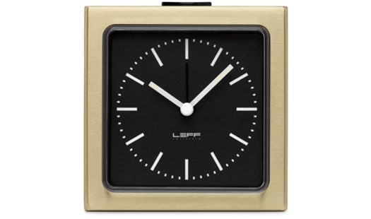 LEFF - Block Alarm Clock Copper Black Index by Erwin Termaat