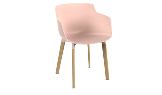 MDF Italia – Flow Slim Color - 4-legged Cross Oak Base by Jean Marie Massaud