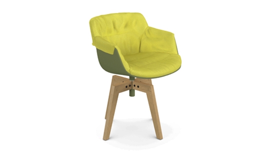 MDF Italia – Flow Slim Color - 4-legged Oak Base XL - Padded by Jean Marie Massaud