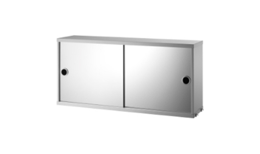 String – Cabinet With Mirror Doors 78x20 by Nils Strinning