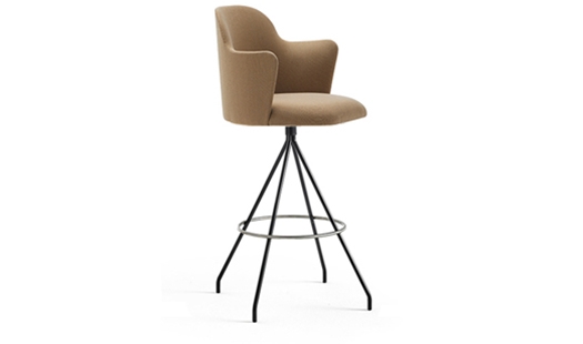 Viccarbe - Aleta Swivel Bar Stool With Armrests by Jaime Hayon