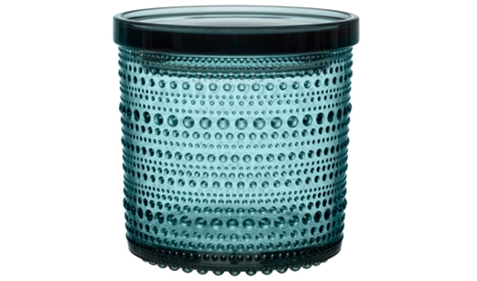 Iittala - Kastehelmi Jar 116x114 Sea Blue by Oiva Toikka