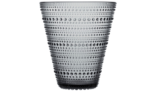 Iittala - Kastehelmi Vase 154mm Grey by Oiva Toikka