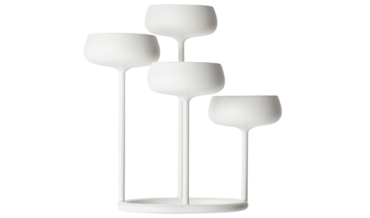 Iittala - Nappula Candelabra 251x263mm White by Matti Klenell