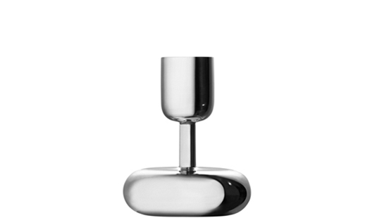 Iittala - Nappula Candleholder 107mm Stainless Steel by Matti Klenell