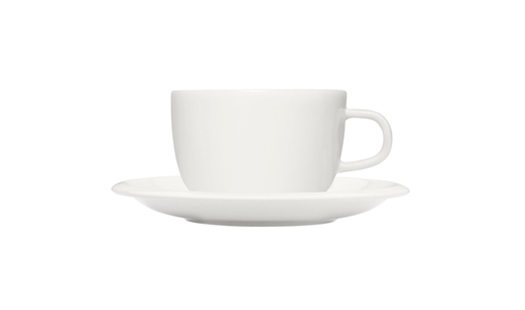 Iittala - Raami Cup and Saucer 0.27L & 16cm White by Jasper Morrison