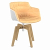 MDF Italia – Flow Slim Color - 4-legged Oak Base - Padded by Jean Marie Massaud